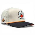 Breakfast Ball Golf Hat | Snapback Cap | Built-in Magnetic Ball Marker Holder + Marker Included | Breakfast Ball | Adjustable | Mulligan Tan