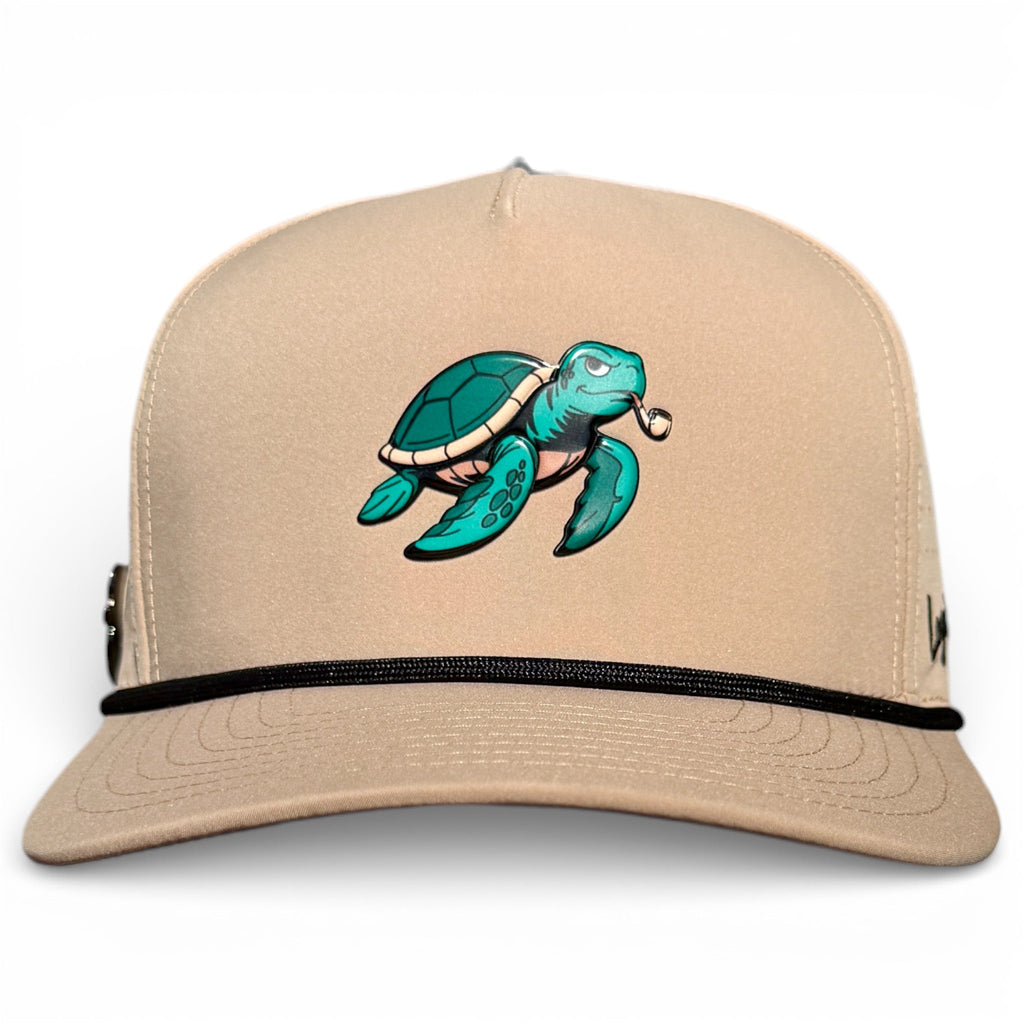 Salty Turtle Golf Hat | Snapback Cap | Built-in Magnetic Ball Marker Holder + Marker Included | Adjustable | One Size